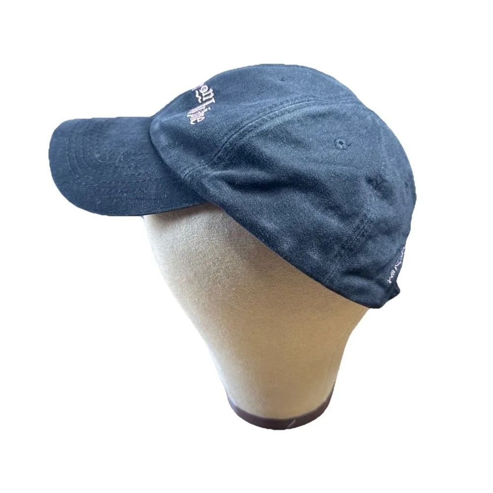 Wild Women On Wine Hat Cap Embroidered Letters Adjustable Strap Black 6 Panel
